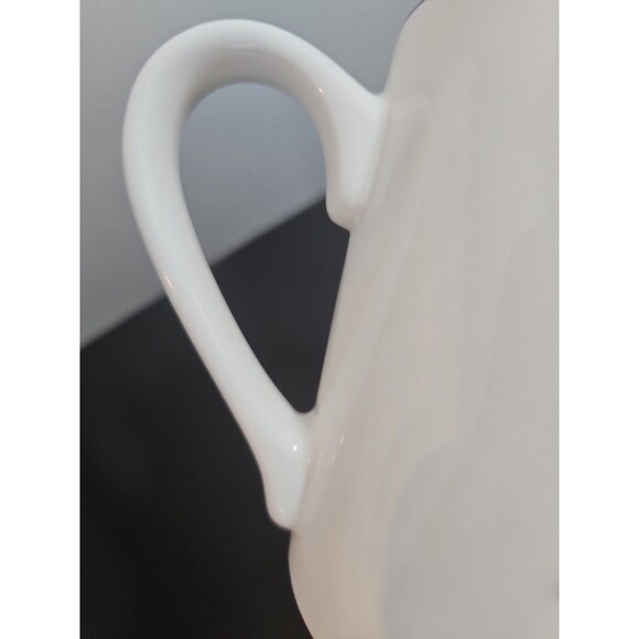 Threshold Initial ‘D’ Coffee Mug Black On White Gold Accent Black Rim Excellent - Picture 5 of 8